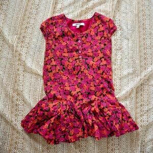 DKNY Floral Pink and Orange Dress